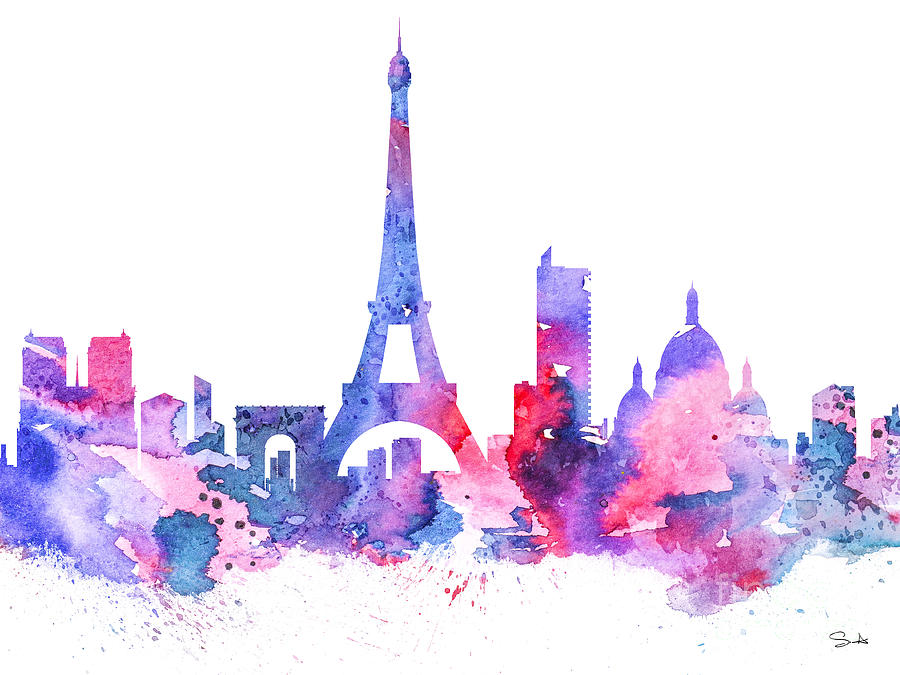 900x675 Paris Painting By Watercolor Girl