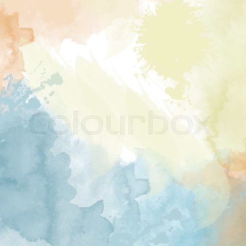 800x800 Pastel Watercolor Background. Digital Art Painting. Stock Vector