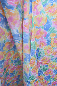200x300 John Kaldor Pastel Watercolor Floral Silky Rayon Dress Fabric 45