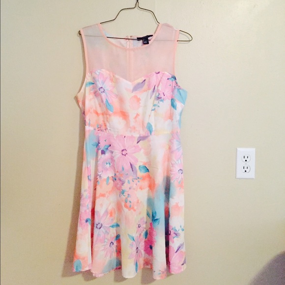 580x580 Pastel Watercolor Floral Dress Poshmark