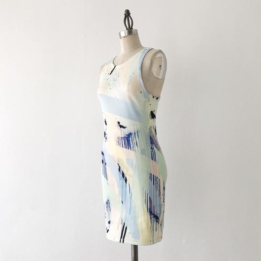 530x530 Zara Pastel Watercolor Bodycon Mini Dress Prelovely