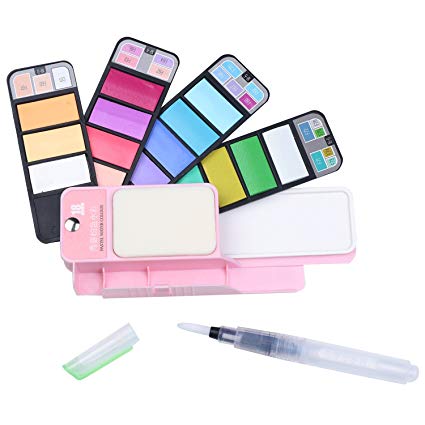 425x425 Watercolor Paint Set, 18 Assorted Pastel Watercolors