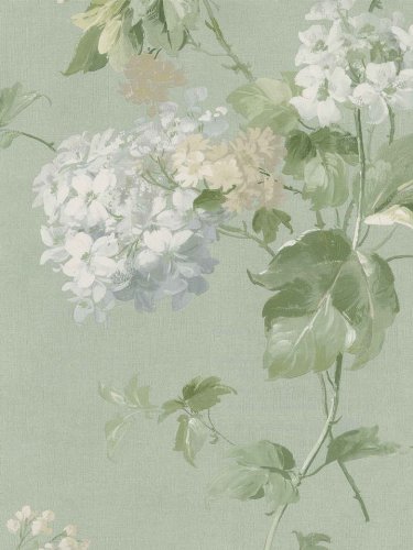 375x500 Wallpaper Designer Pastel Watercolor Floral Hydrangea Flowers On
