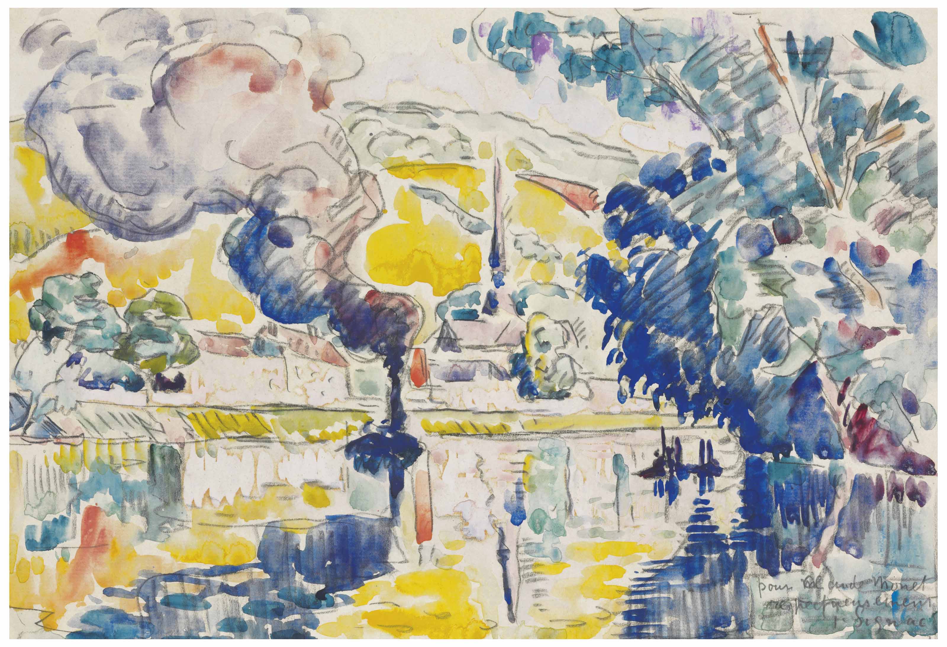 3200x2187 Paul Signac (1863 1935) Les Andelys 20th Century, Drawings