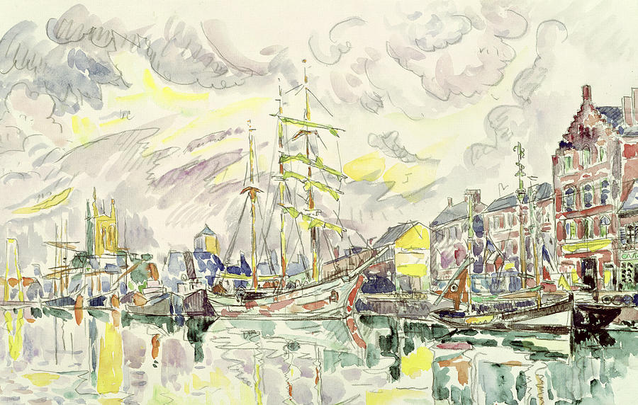 900x572 Fecamp Painting By Paul Signac