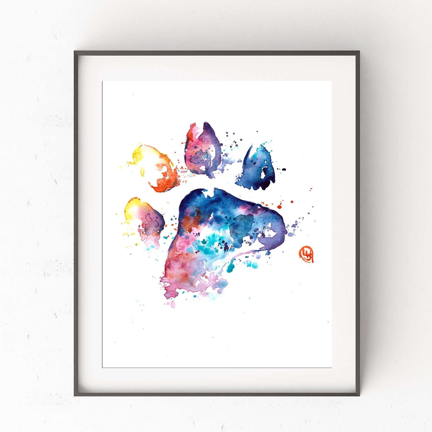 1500x1500 Rainbow Bridge Dog Paw Print Watercolor Painting Pet Etsy