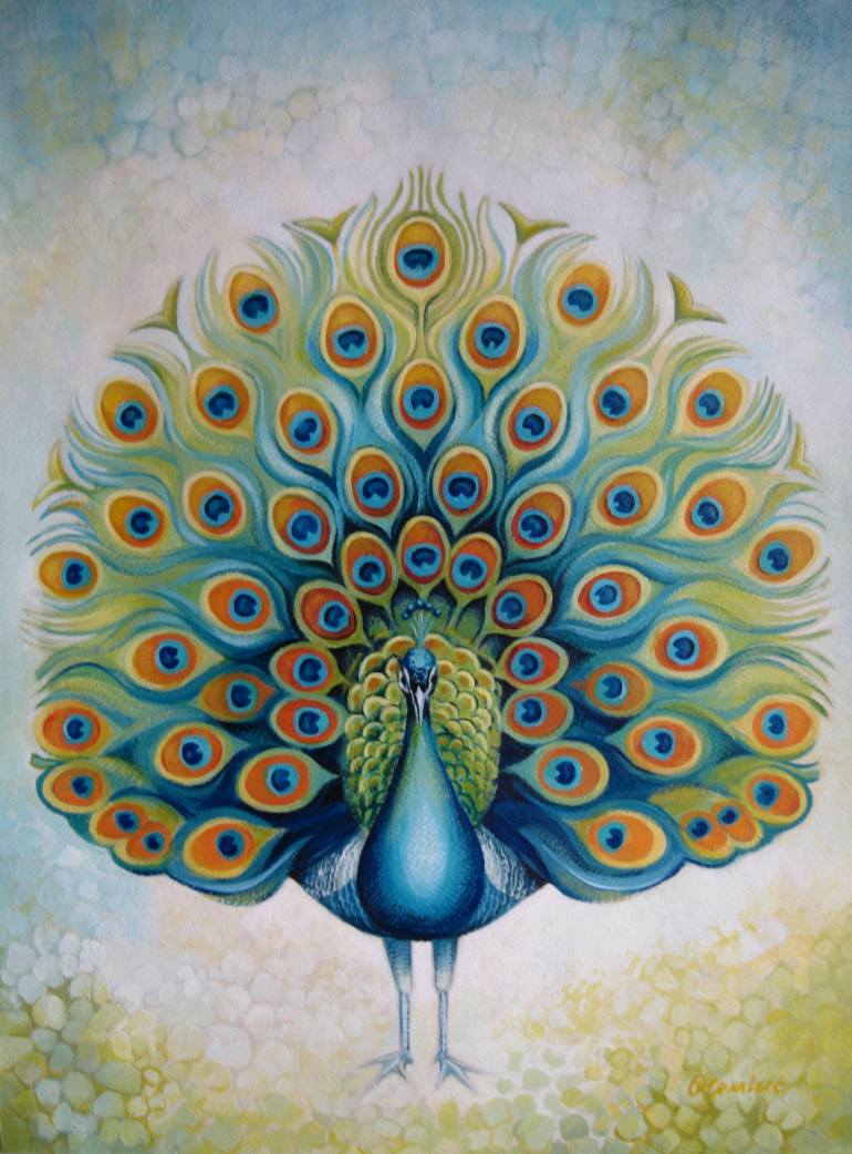 770x1042 Peacock Painting By Elena Oleniuc Saatchi Art
