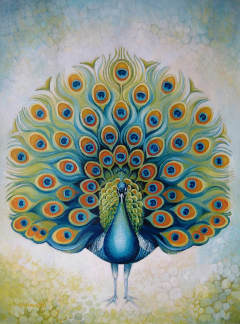 770x1042 Watercolor Paintings Of Peacocks Saatchi Art Peacock Paintingelena