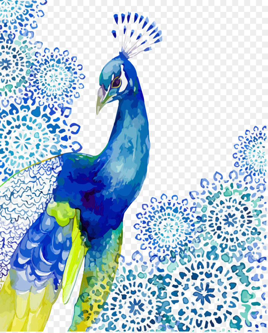 900x1120 Watercolor Painting Peafowl Drawing Art