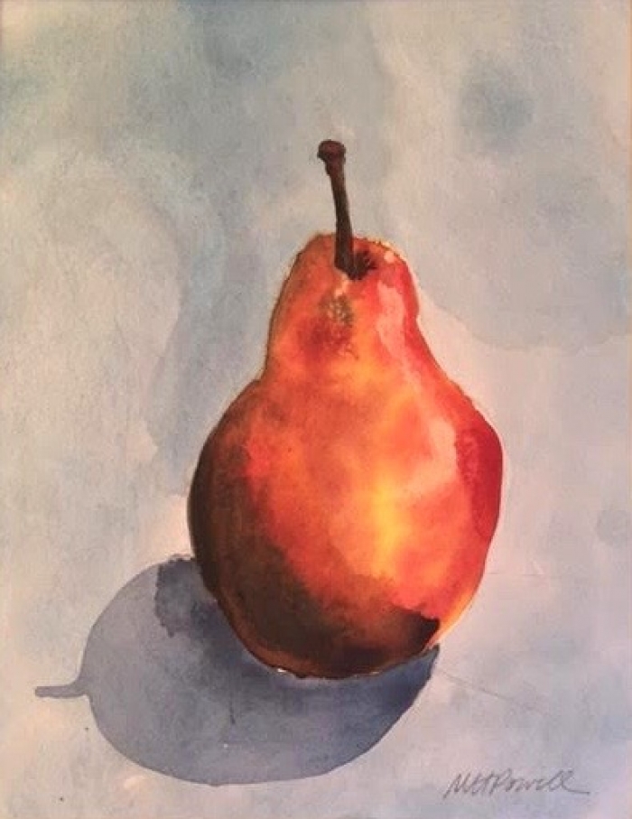 700x907 Pear Watercolor Painting Mary Hills Powell