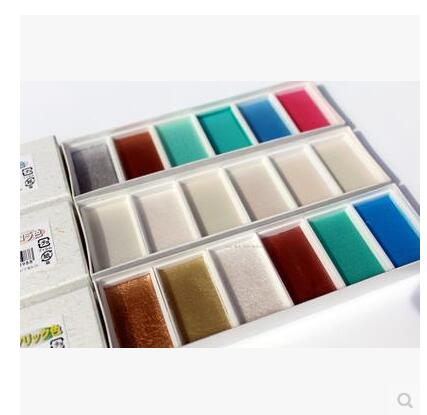 427x415 Japanese 6 Colored Solid Watercolor With Three Type Pearlmetal