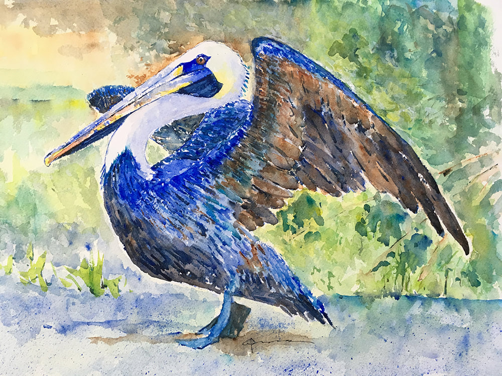 Pelican Watercolor Painting at GetDrawings | Free download