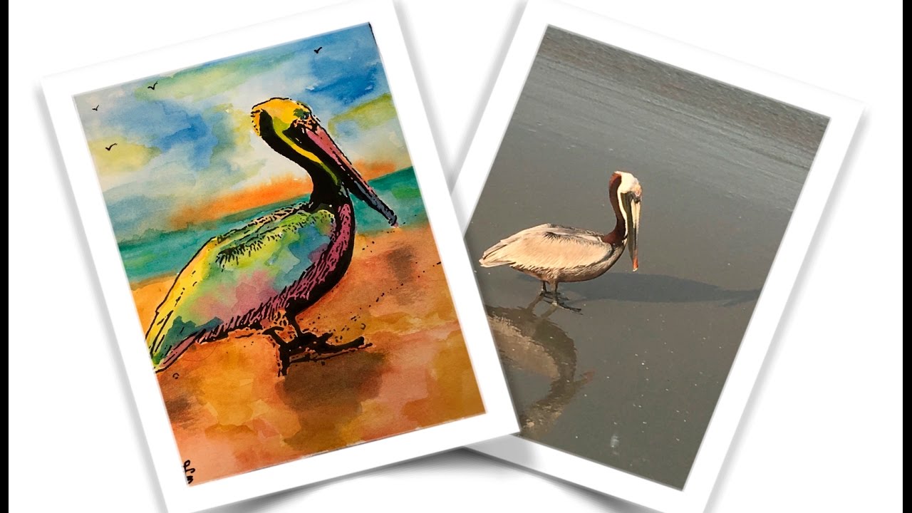 1280x720 Pelican Watercolor Painting Tutorial