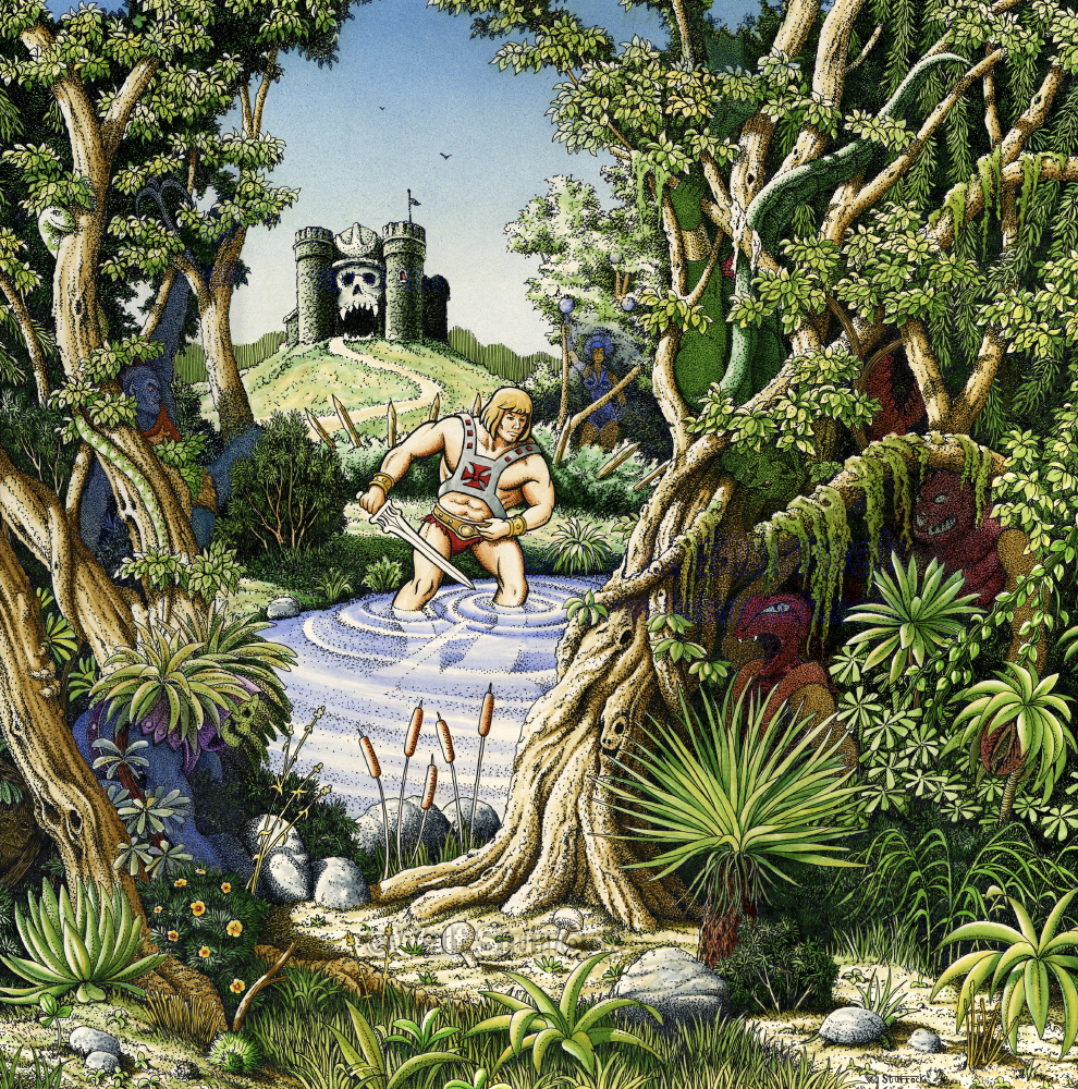 990x1000 Heman Hidden Picture, Pen Amp Ink And Watercolor Waltsturrock