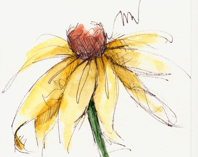 Pen And Ink Watercolor Flowers at GetDrawings | Free download