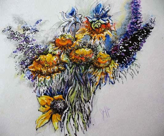 533x442 Stunning Original Watercolor Painting, Signed, Judith Jaffe