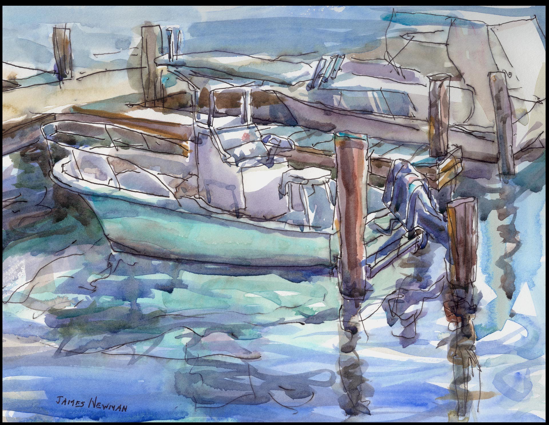 1920x1484 Time Lapse Watercolor Painting Over Pen And Ink Sketch The Teal