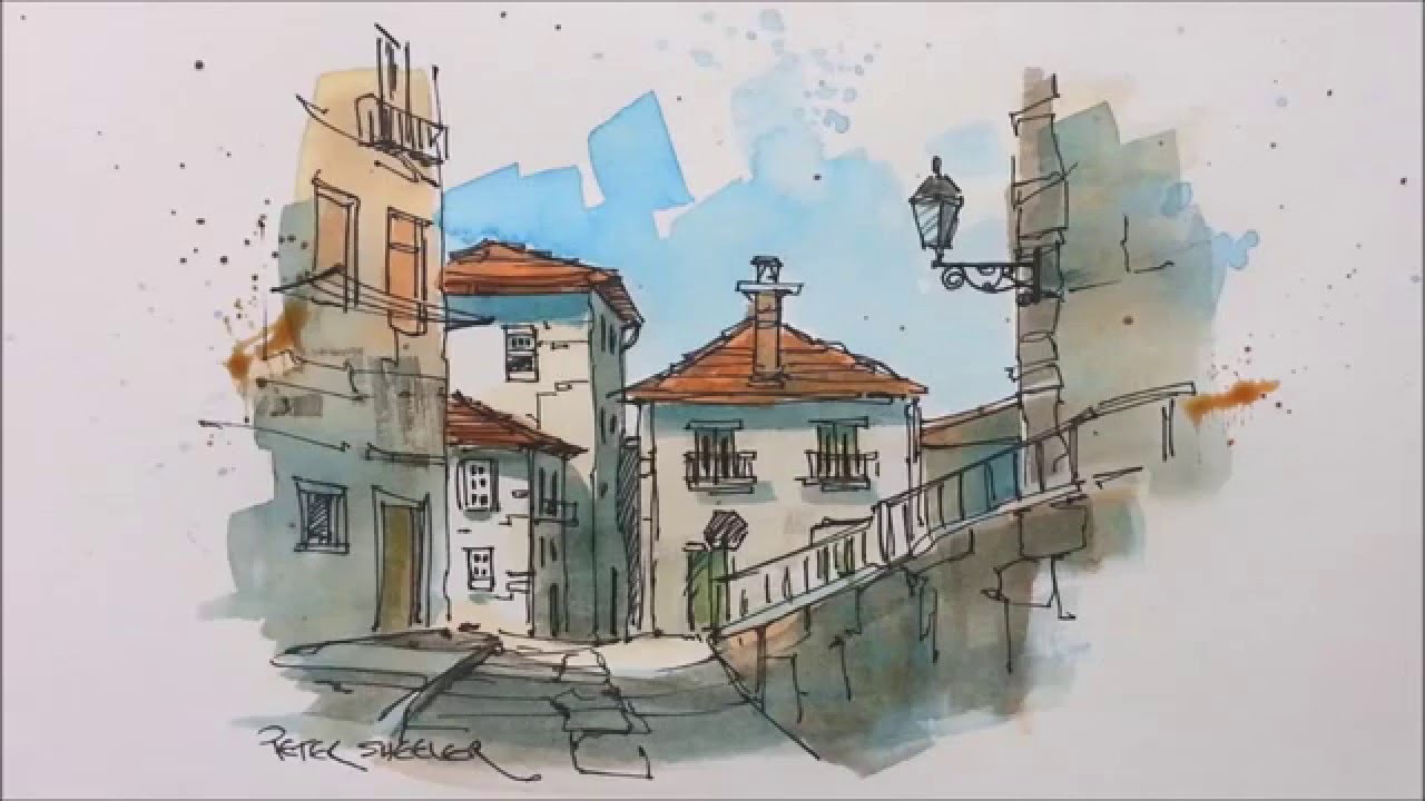 1280x720 A Pen And Wash Watercolor In My Urban Sketching Style. Great For