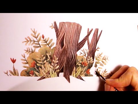480x360 Nature Watercolor Illustration