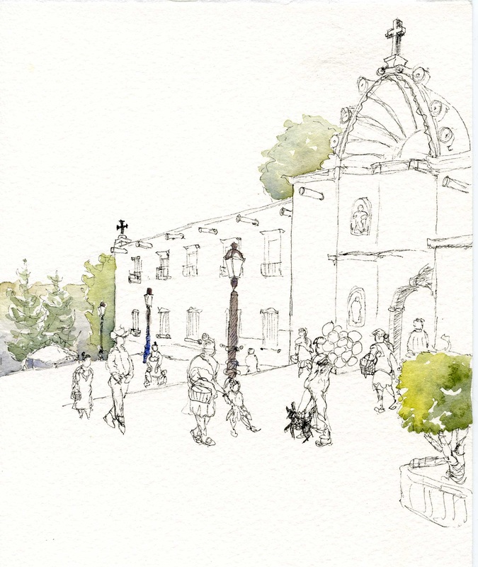 675x800 Gallery Pen Ink Watercolor Sketching,