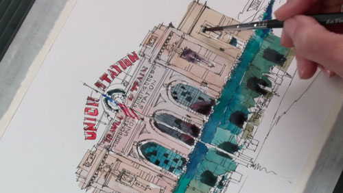 500x282 Review Sketching The City In Pen, Ink Amp Watercolor (Craftsy