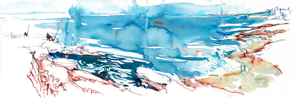 600x201 Urban Sketching A Panorama In Pen Amp Ink And Watercolor