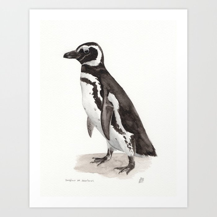 700x700 Penguin Watercolor Painting Art Print By Juanlara Society6
