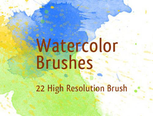 500x378 30 Sets Of Watercolor Free Brushes For Photoshop