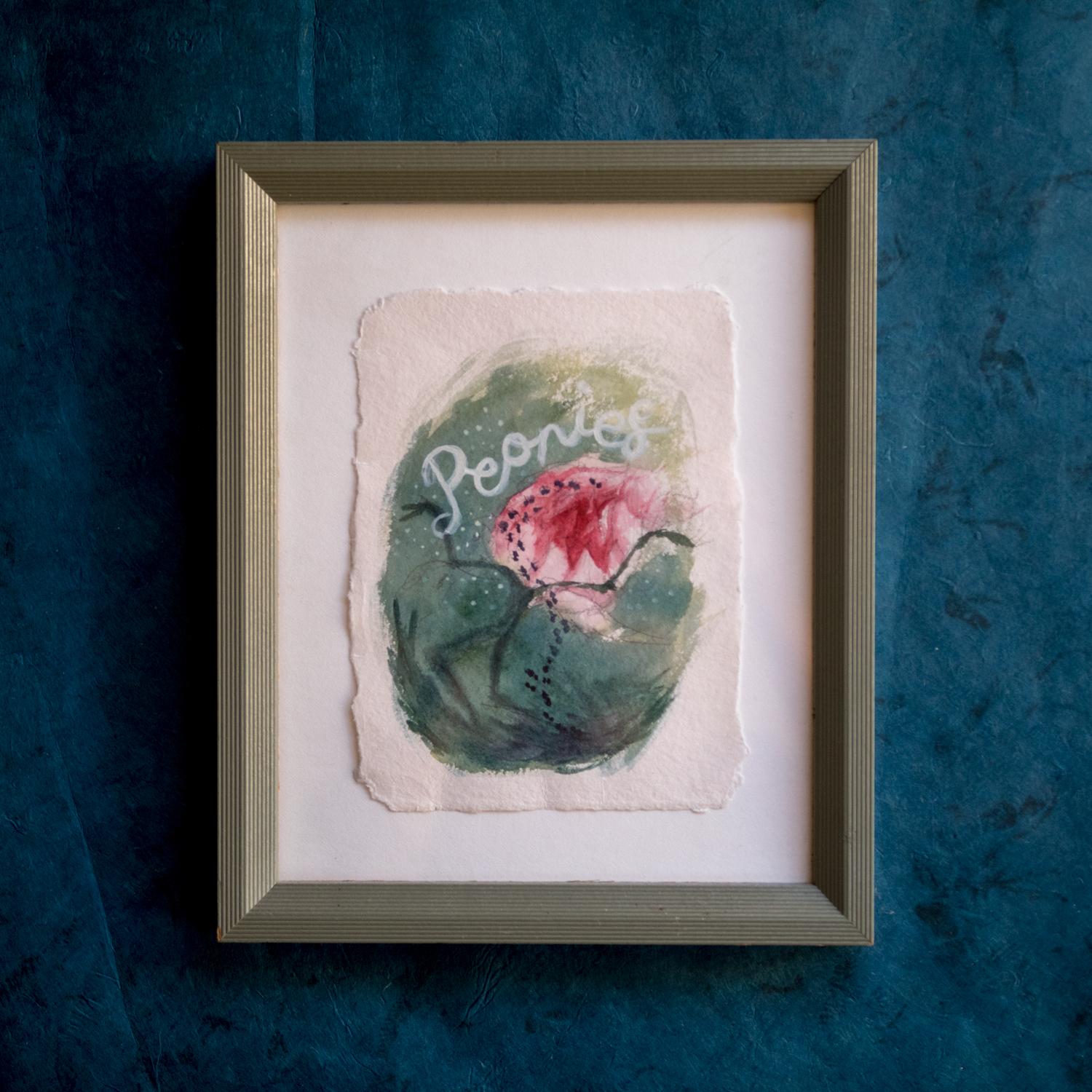 Peony Watercolor Painting