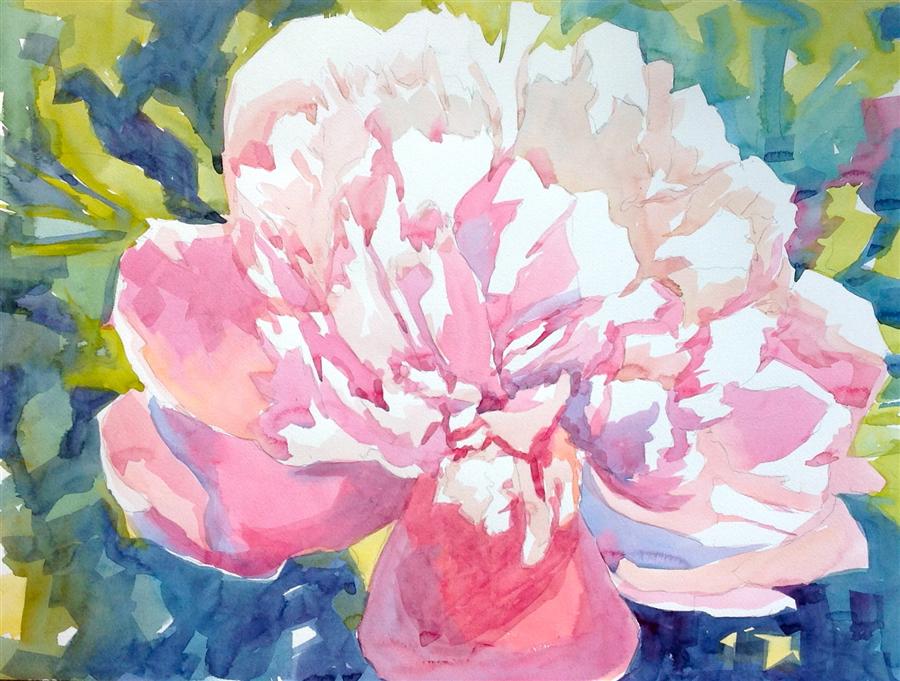 900x681 Large Pink Peony By Jo Mackenzie