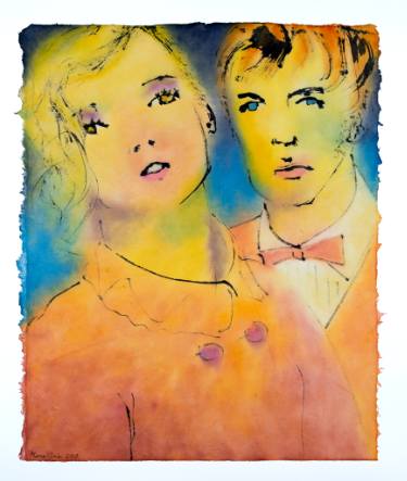 375x443 Original People Watercolor Drawings For Sale Saatchi Art