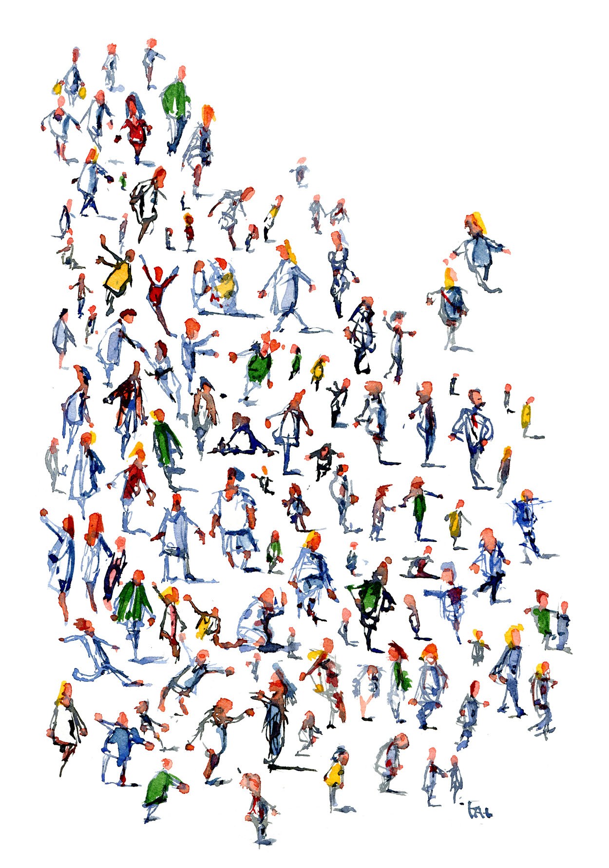 1250x1780 Painting People In Watercolor Frits Ahlefeldt