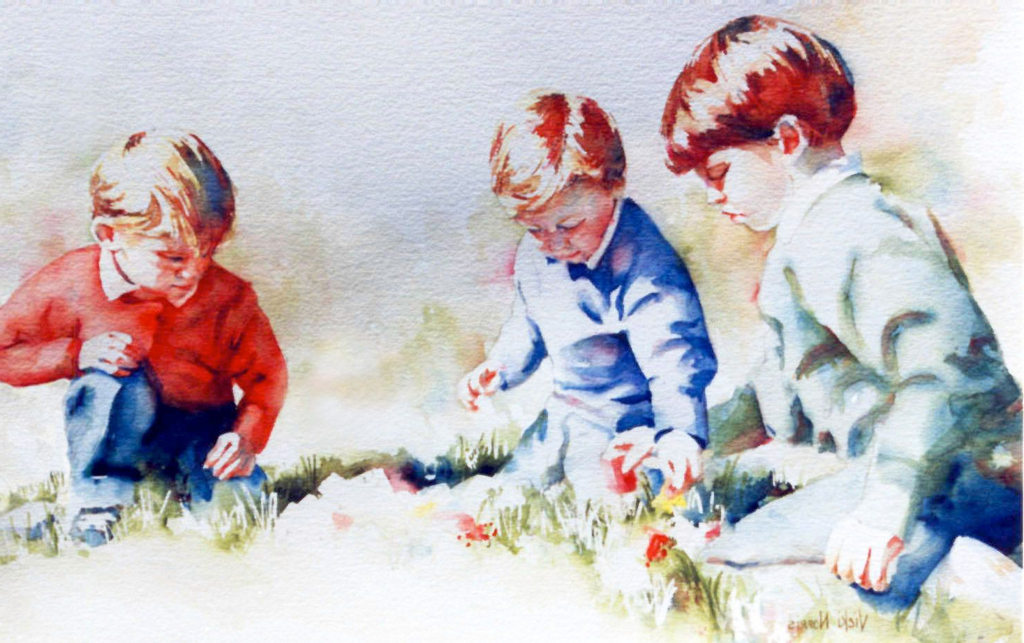 1467x921 Watercolor Paintings Of People Watercolor Portrait Of 3 People In