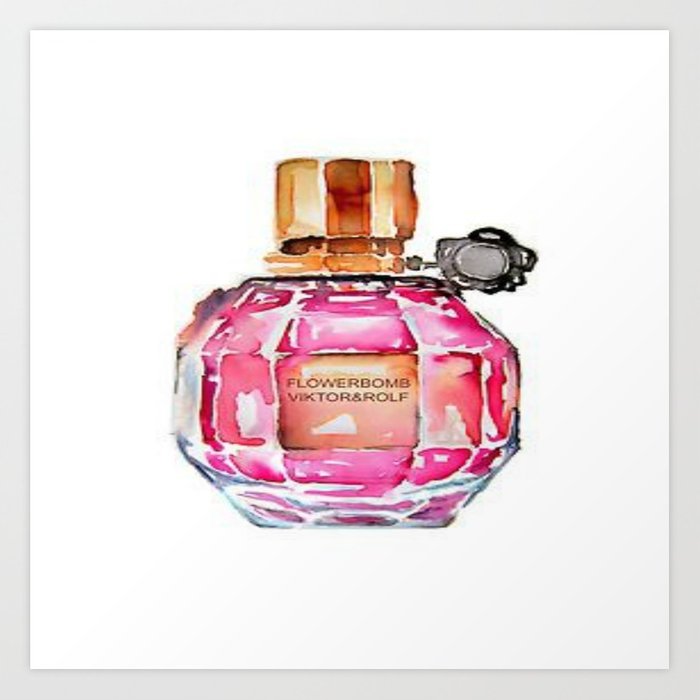 700x700 Perfume Bottle Vanity Watercolor Art Print By Thestylinghouse