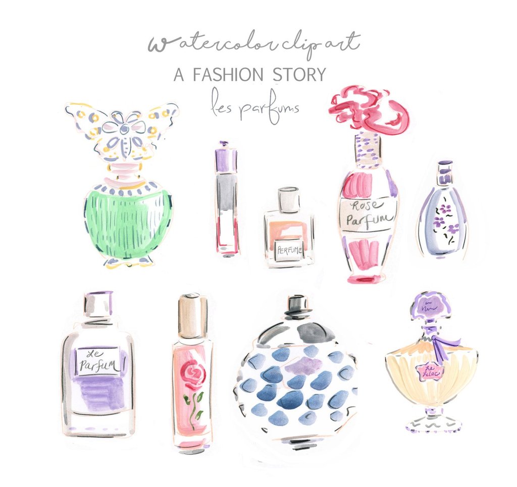 1024x965 Vintage Perfume Bottles Clip Art Collection Beth Briggs