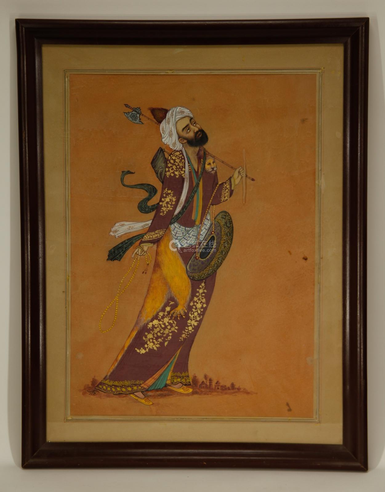 1251x1600 Persian Watercolor Painting Dervish By Price