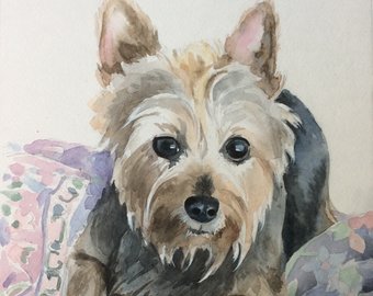 340x270 Dog Watercolor Etsy
