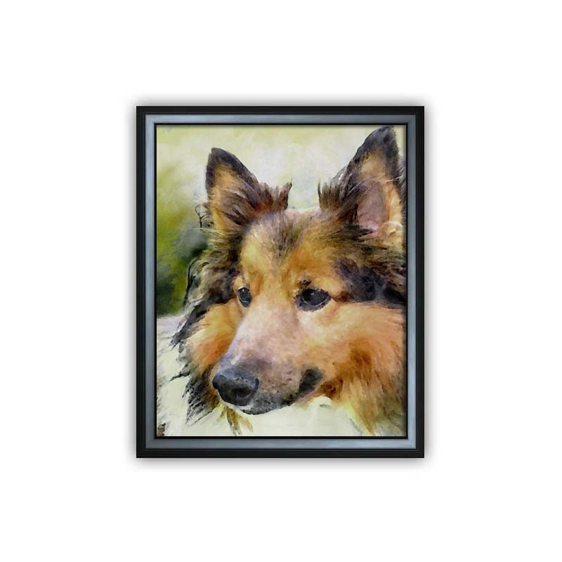 800x800 Hand Painted Watercolor Dog Portrait Digitally Brushed By Master