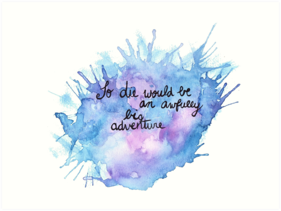 549x413 Peter Pan Adventure Quote Watercolor Art Prints By Jade Chang