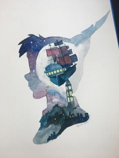 236x314 Peter Pan Watercolor Art Print Wall Art