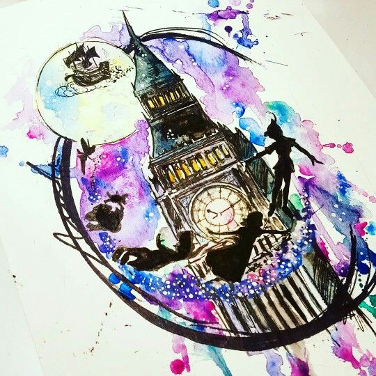 540x540 Watercolor Peter Pan Tattoo. With The Quote The Moment You Doubt