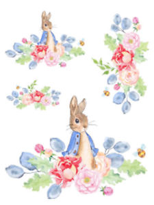 225x300 Shabby Nursery Peter Rabbit Bunny Roses Watercolor Waterslide