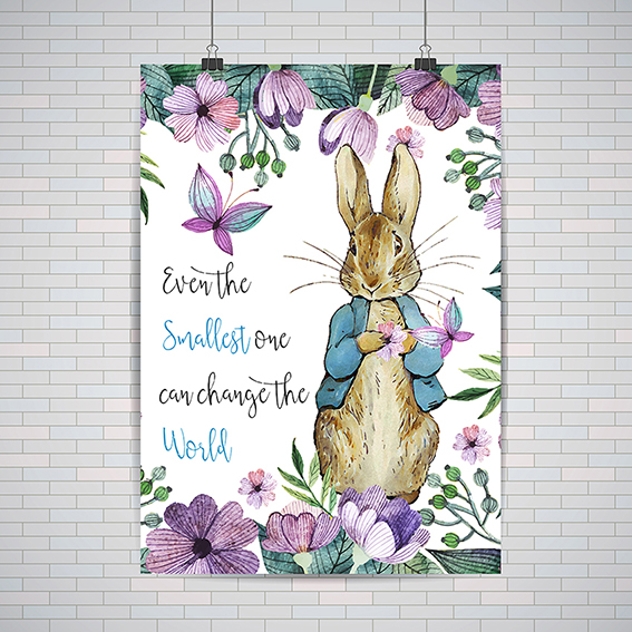 567x567 Peter Rabbit Beatrix Potter A2 Or A3 Poster