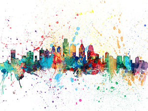 300x225 Philadelphia Skyline Posters Fine Art America