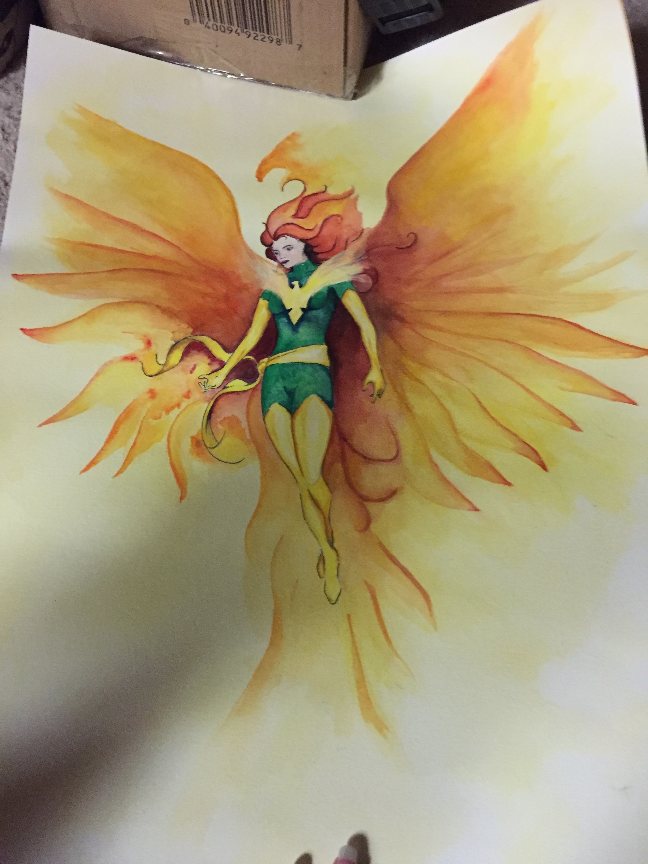 2448x3264 Watercolor Phoenix!