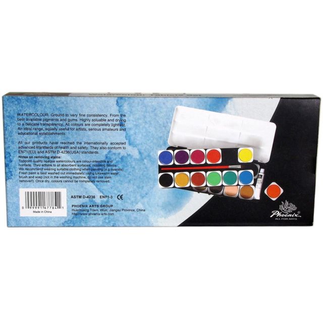 640x640 Phoenix All For Arts Watercolour Tablets Set Of 24 Ebay