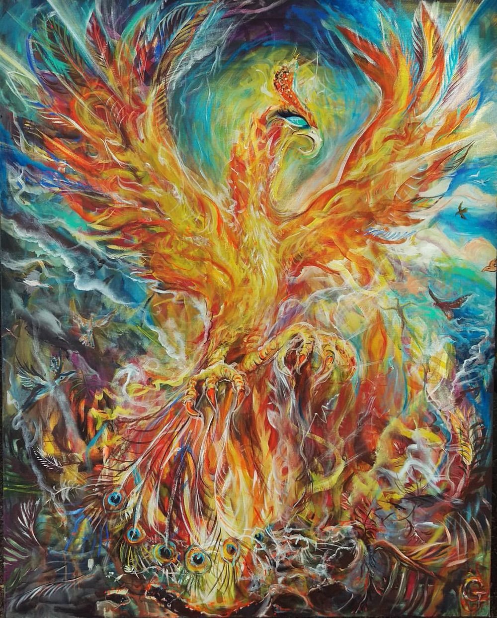 Phoenix Watercolor Painting at GetDrawings | Free download