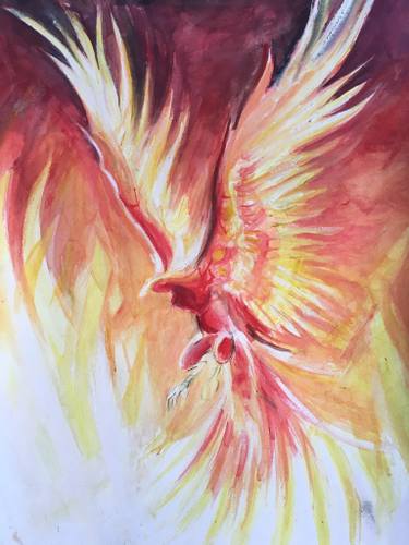 375x500 Phoenix Painting By Christopher Lopresti Saatchi Art