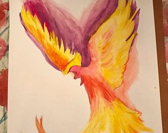 340x270 Phoenix Watercolor Etsy