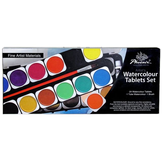 640x640 Phoenix All For Arts Watercolour Tablets Set Of 24 Ebay